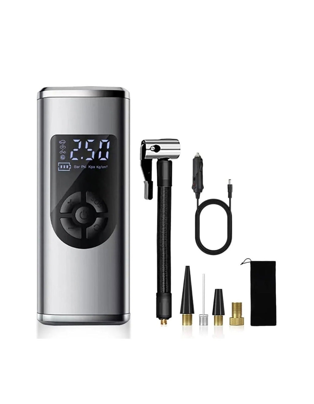 Compresor Digital Portabil cu Baterie – CX-219 | Umflare Automată Anvelope, Biciclete, Mingi