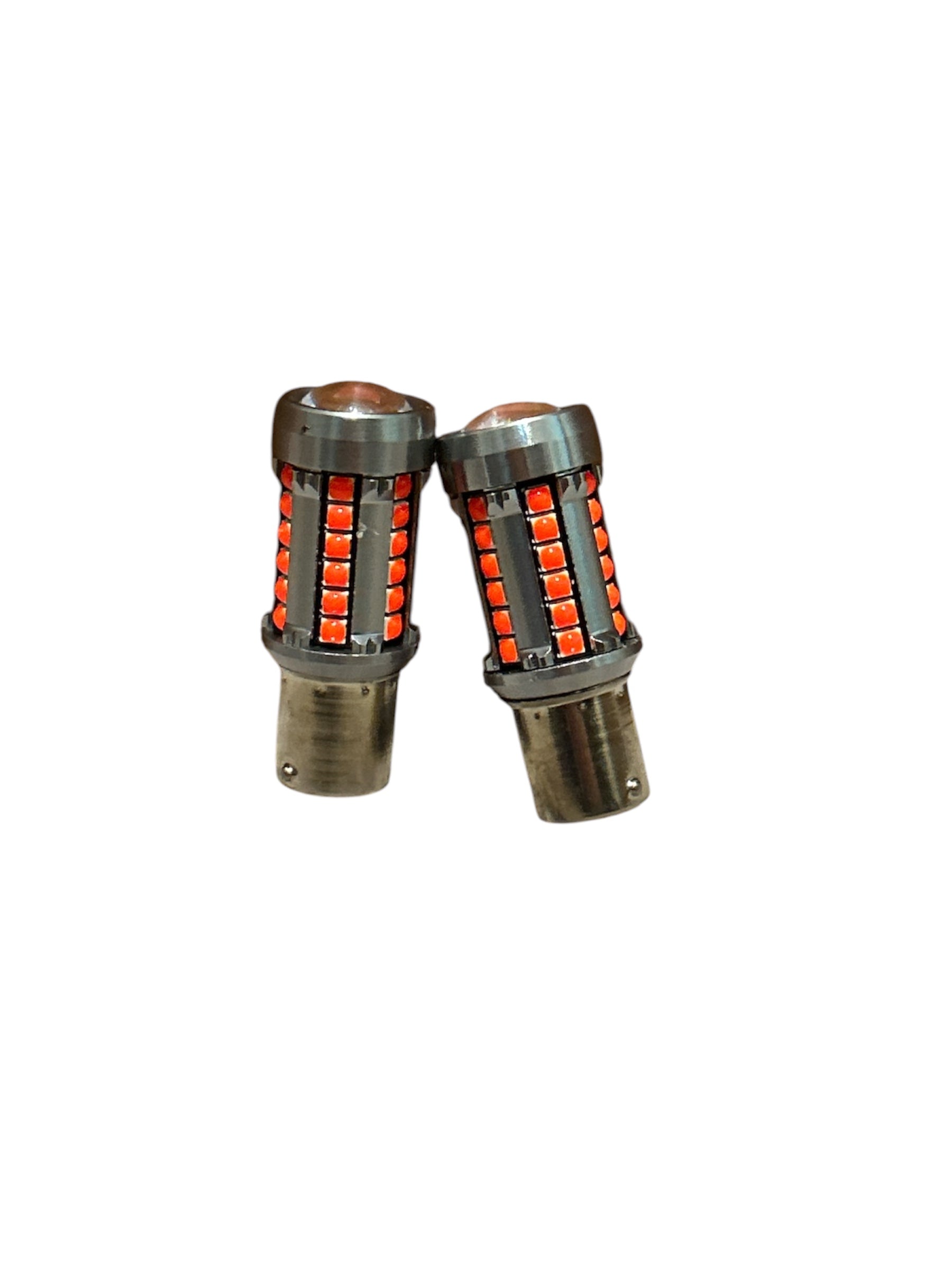 Becuri LED Stop Roșii 39SMD 1157 cu Lupă 9-36V- Set 2 buc