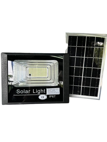 Proiector Solar 200W cu Telecomandă - IP67, Panou Fotovoltaic, Autonomie 10-12h