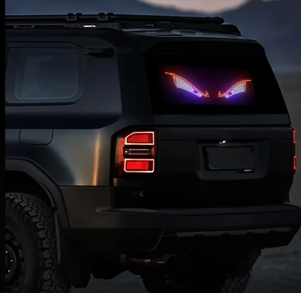 Lampa auto LED Devil's Eye, 11 moduri iluminare, USB, decorativă