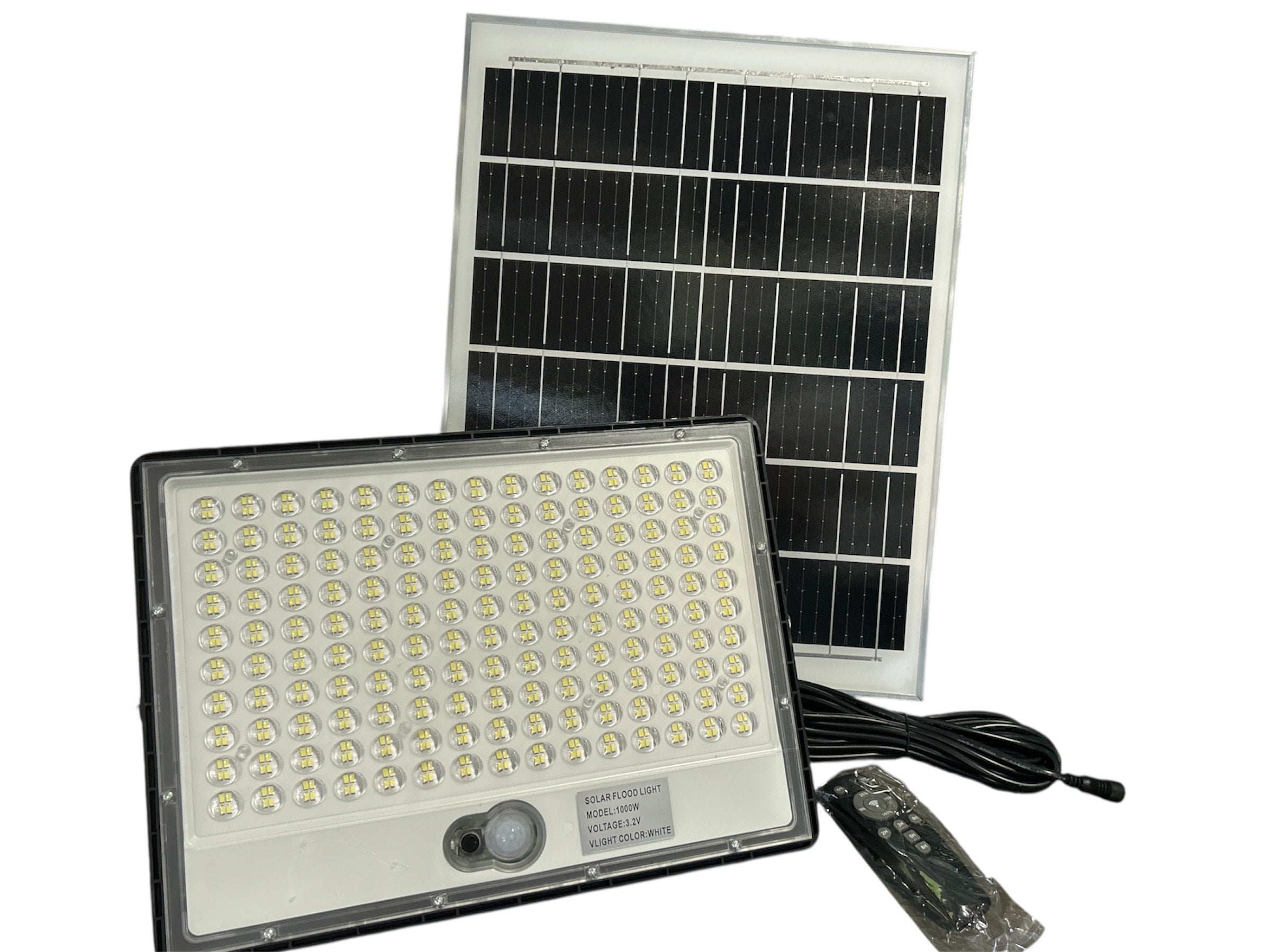 Proiector LED 1000W cu Senzor de Mișcare și Telecomandă - Cablu 5m, 6500K, Rezistent la Intemperii