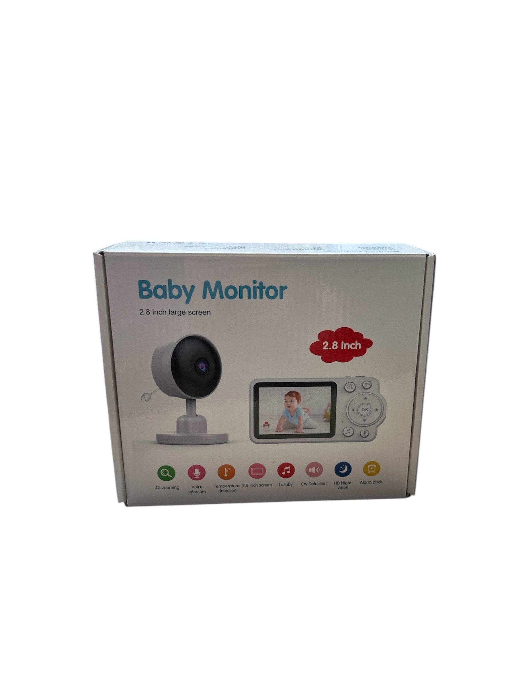 Camera Baby Monitor fara Wi-Fi, HD Night Vision, Senzor de Plans, Cantece de Leagan