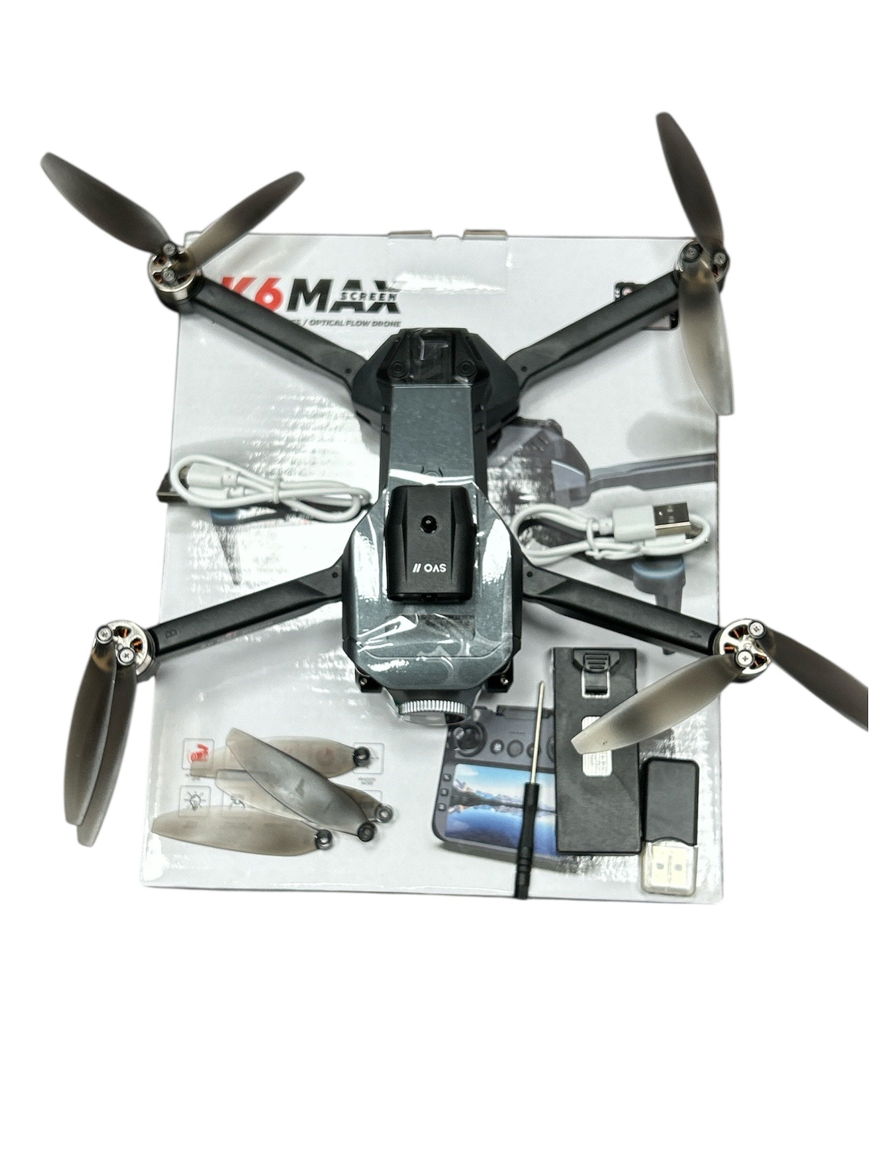 Dronă K6 Max cu Cameră, Telecomandă cu Display, Senzor Evitare Obstacole - Ideal Începători