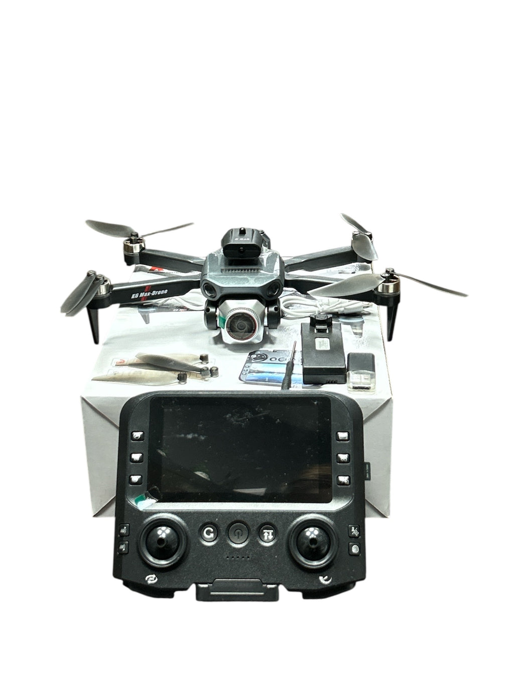 Dronă K6 Max cu Cameră, Telecomandă cu Display, Senzor Evitare Obstacole - Ideal Începători