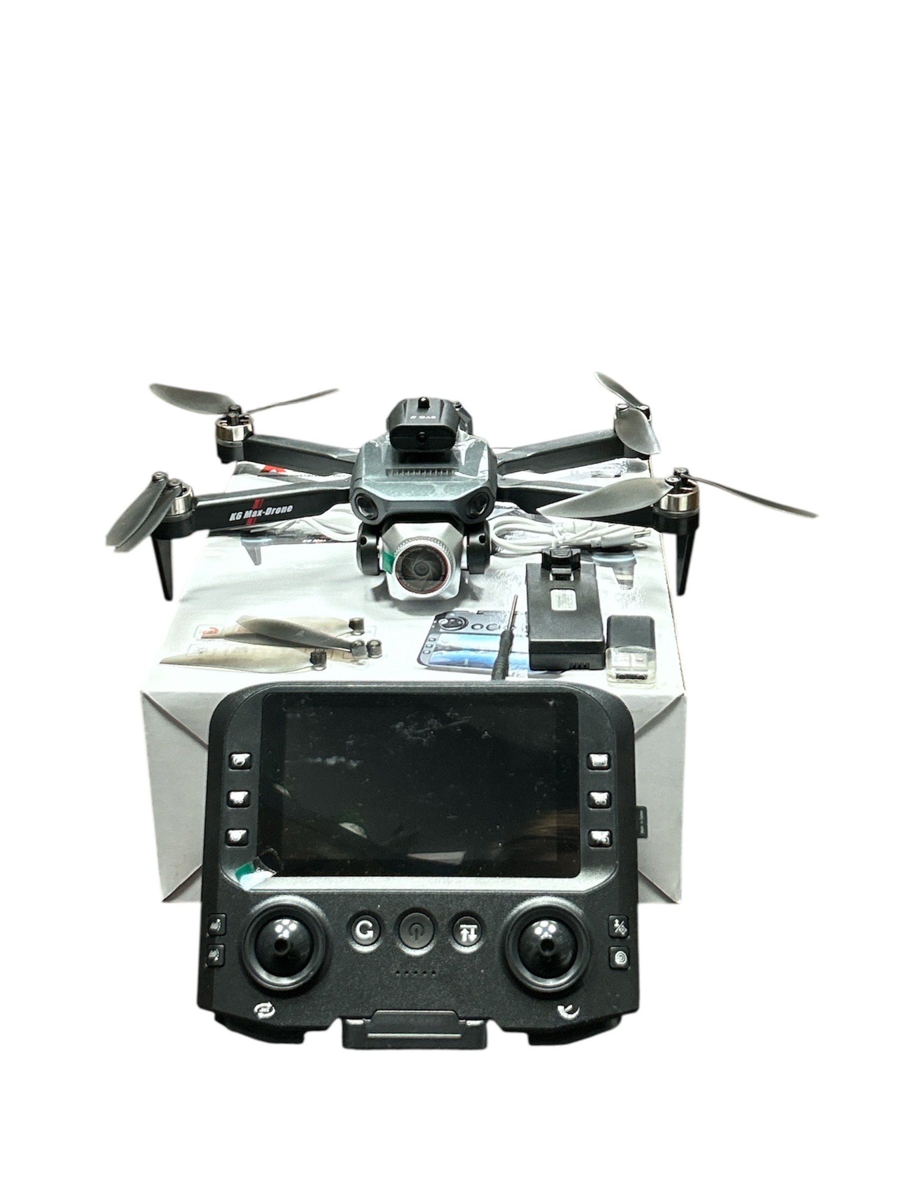 Dronă K6 Max cu Cameră, Telecomandă cu Display, Senzor Evitare Obstacole - Ideal Începători