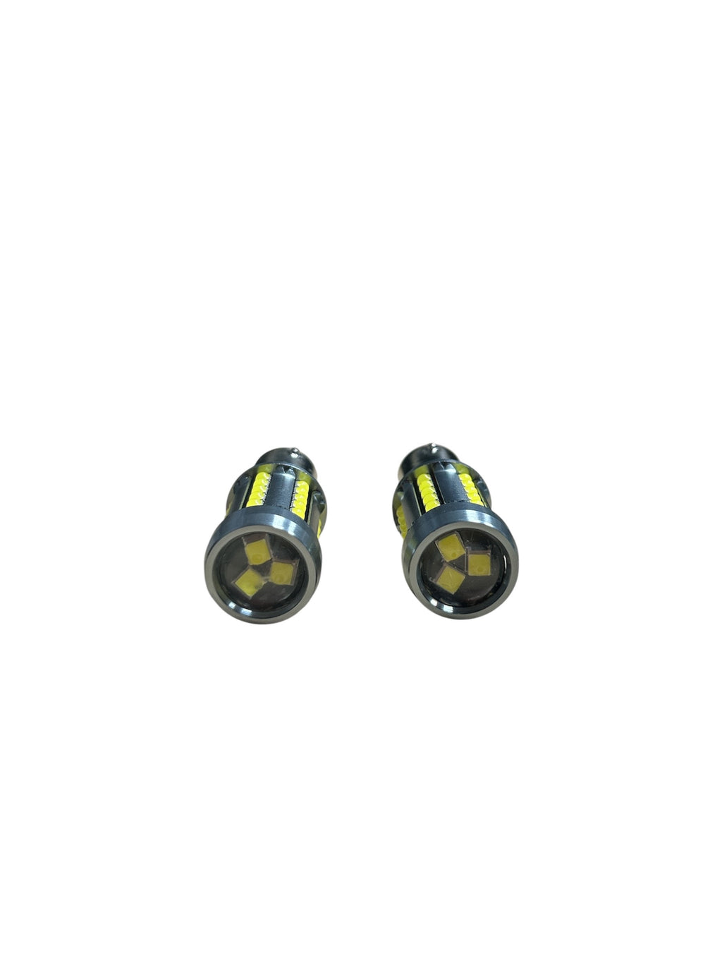 Set Becuri LED Profesionale Marsarier / DRL 1156 P21W cu Lupa, 39 LED SMD 3030, Canbus Fara Eroare, Lumina Alb Intens