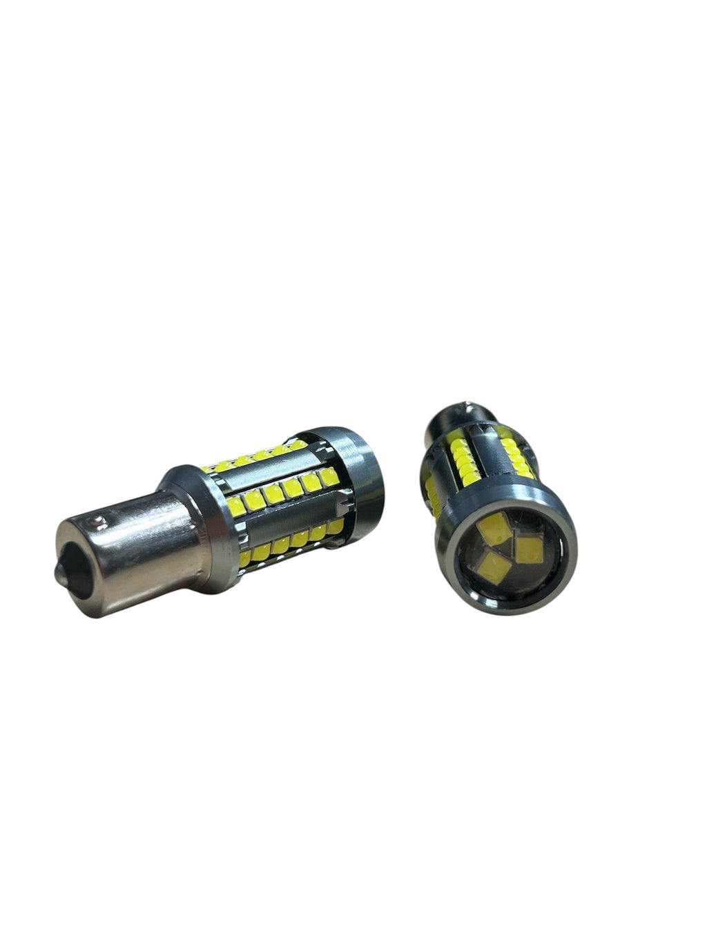 Set Becuri LED Profesionale Marsarier / DRL 1156 P21W cu Lupa, 39 LED SMD 3030, Canbus Fara Eroare, Lumina Alb Intens