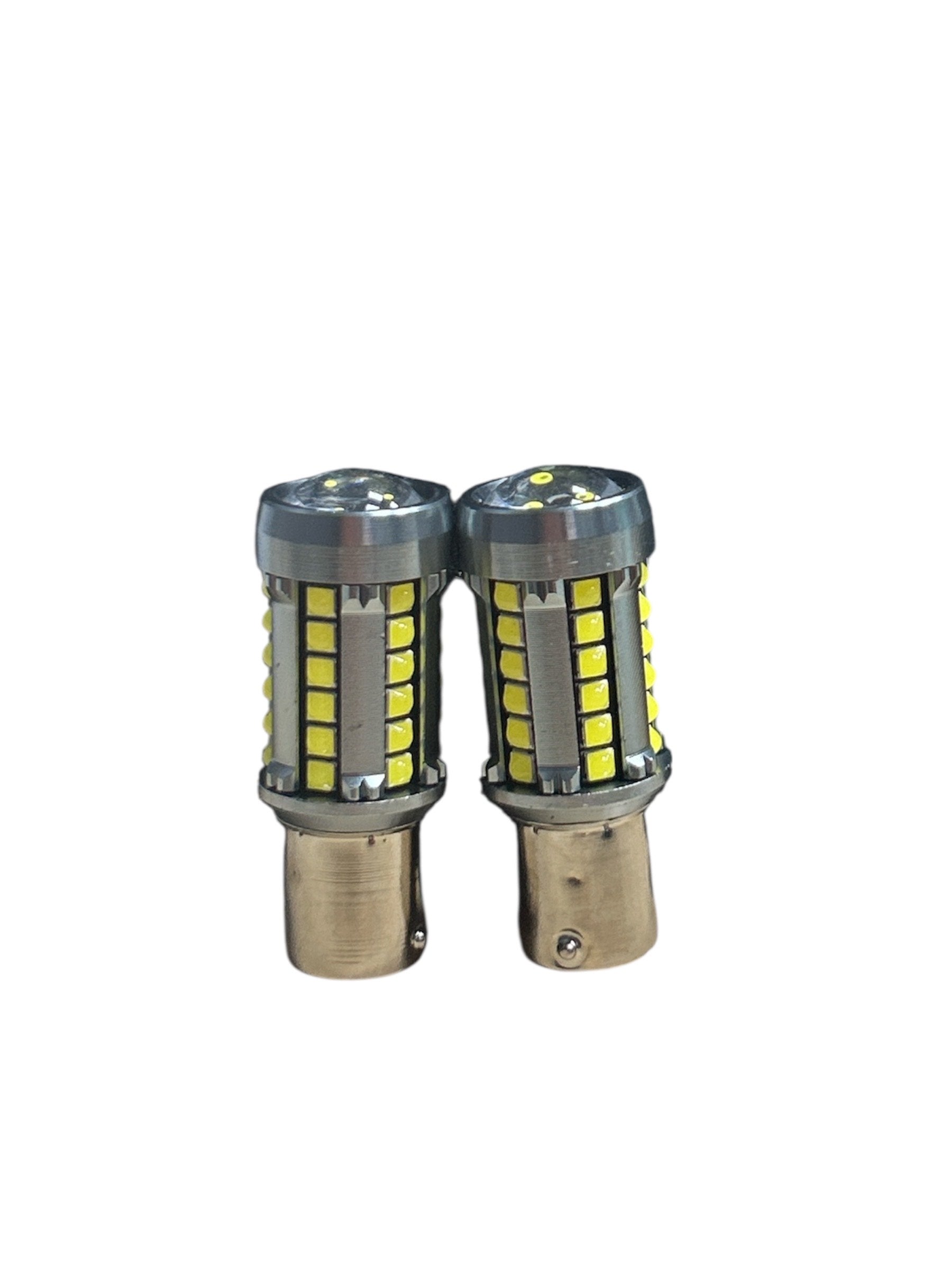 Set Becuri LED Profesionale Marsarier / DRL 1156 P21W cu Lupa, 39 LED SMD 3030, Canbus Fara Eroare, Lumina Alb Intens