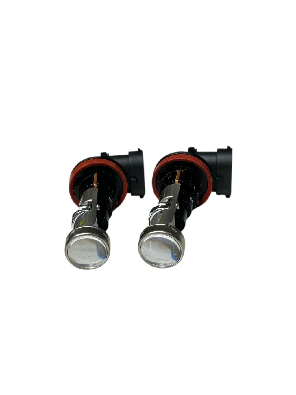 Set 2 Becuri LED Auto H11 cu Lupa 12V, 150W, 20 000 Lumeni, 6500K Alb Rece, Canbus, Racire Activa, Plug & Play