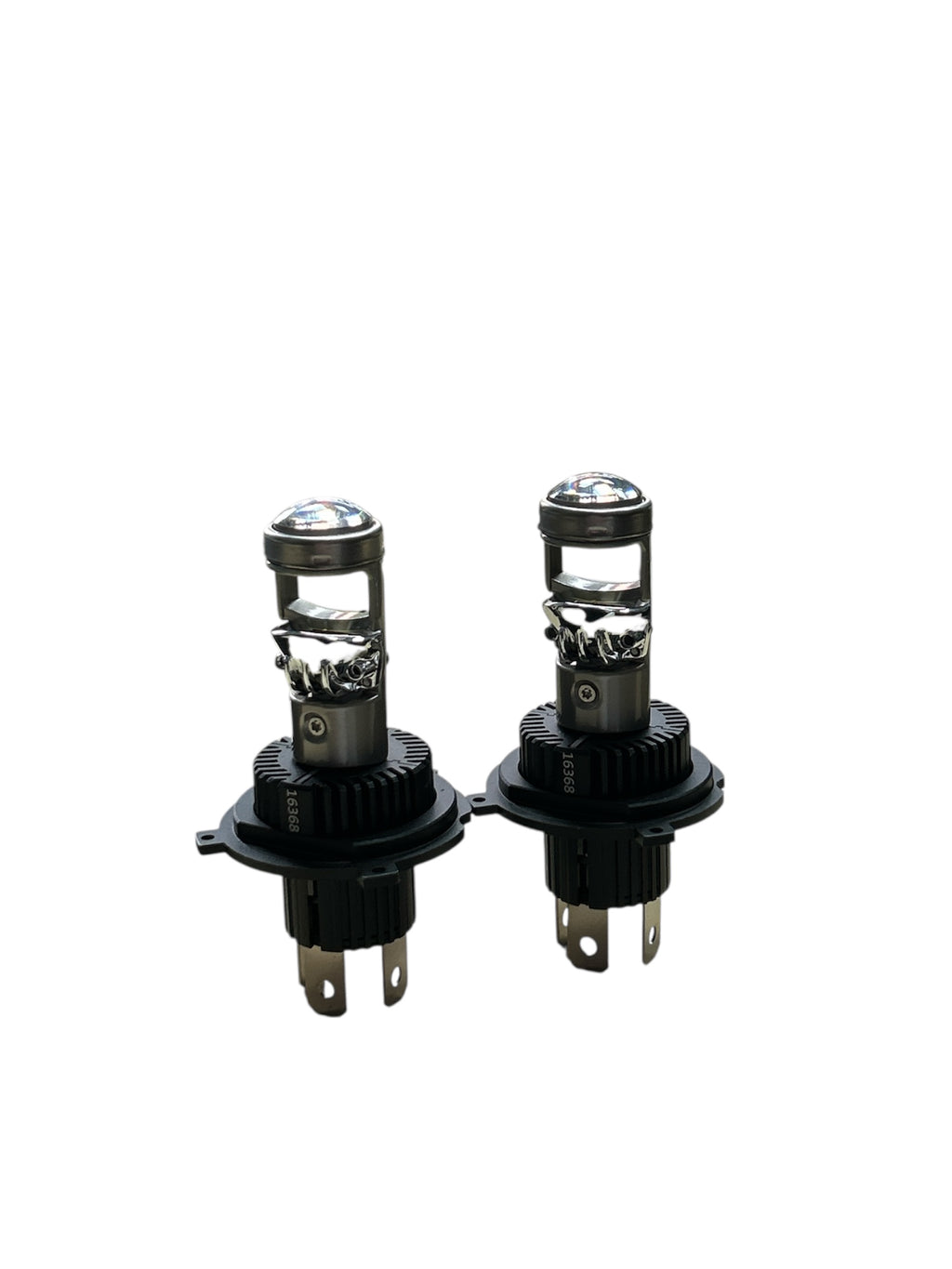 Set Becuri LED H4 150W 20.000 Lumeni cu Lupă 6500K Desigilat
