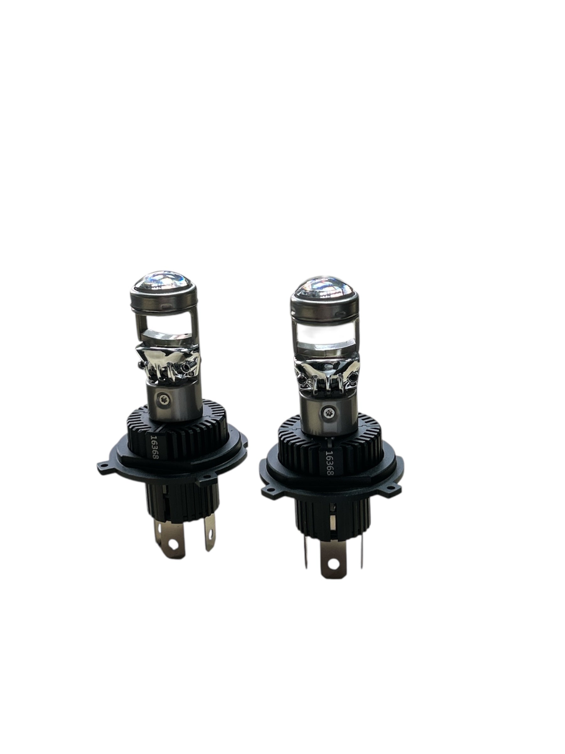 Set Becuri LED H4 150W 20.000 Lumeni cu Lupă 6500K