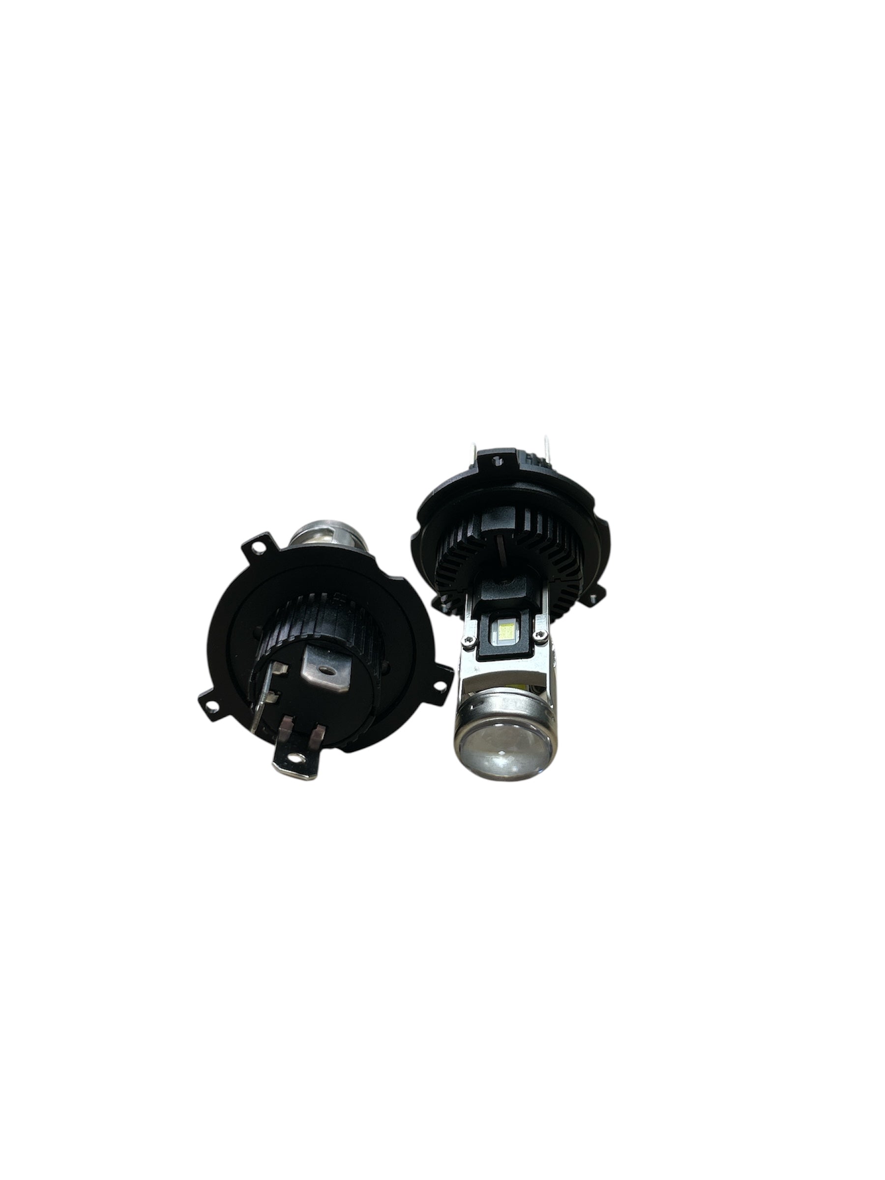 Set Becuri LED H4 150W 20.000 Lumeni cu Lupă 6500K