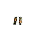 Set 2 Becuri LED T10 W5W 24 SMD 12V Lumină Albă — Radiator Metalic Auriu 360°