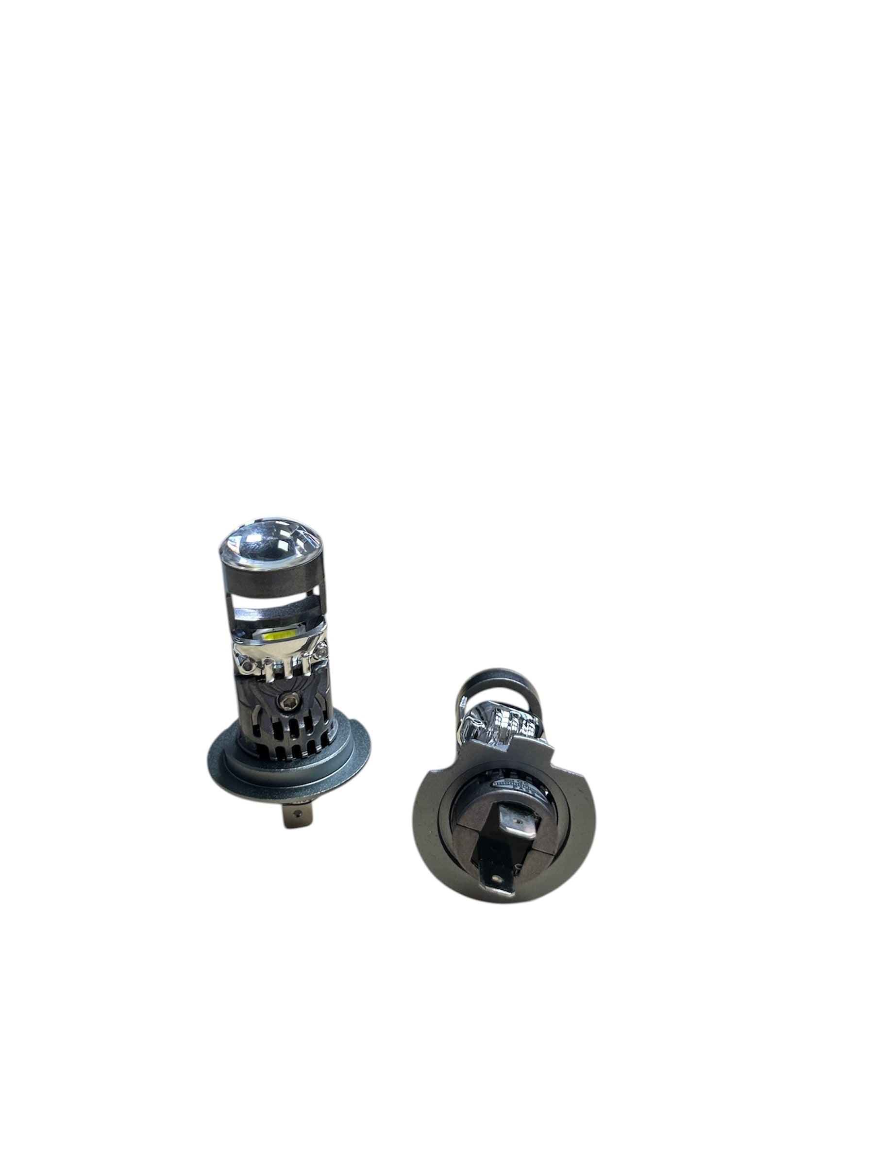 Set Becuri LED H7 cu Lupă 1:1 120W 12000 Lumeni 6500K 9-60V – Fără Eroare Canbus