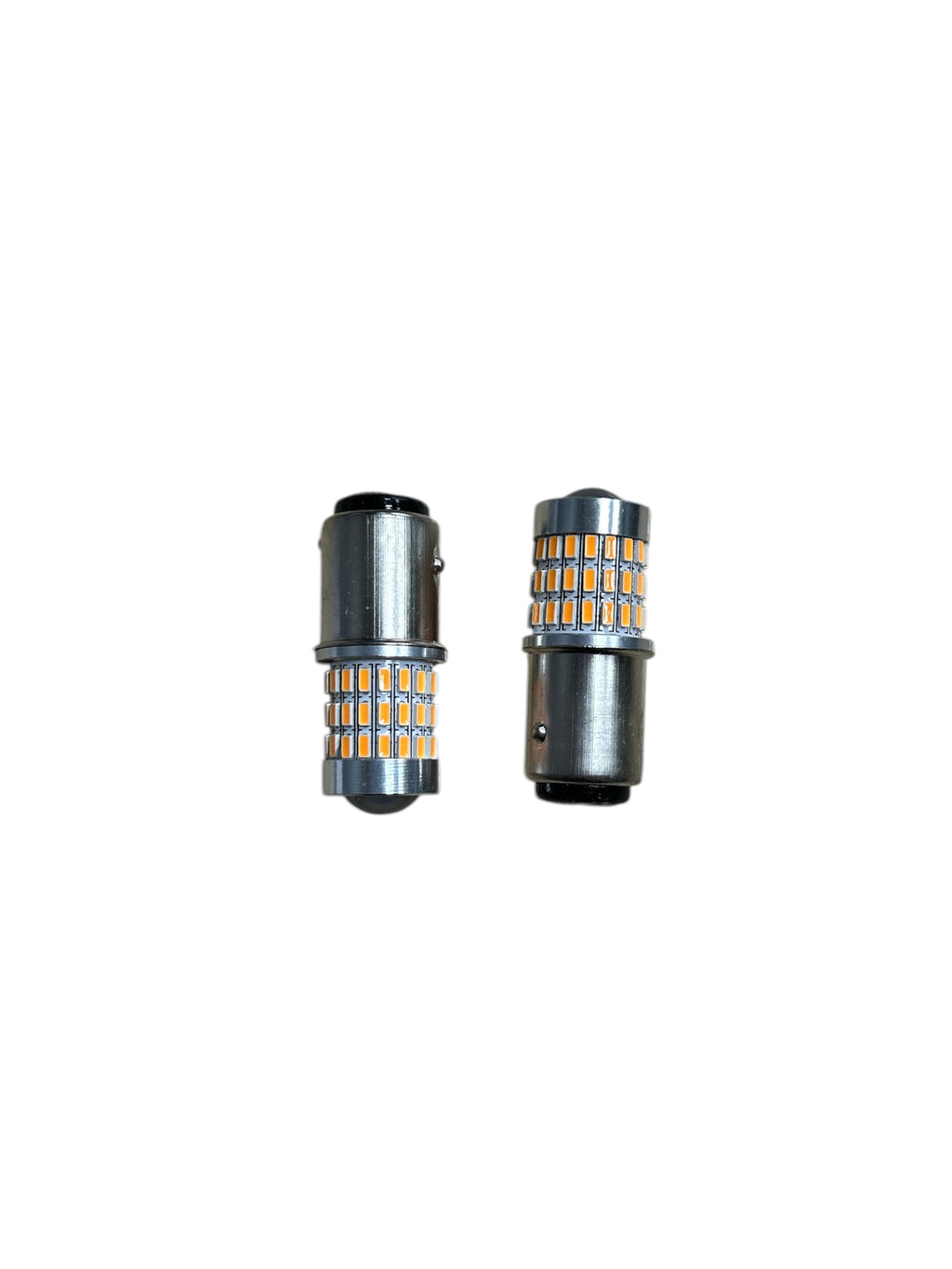 Set Becuri LED Poziție 1157 Dublu Filament cu Lupă – Galben