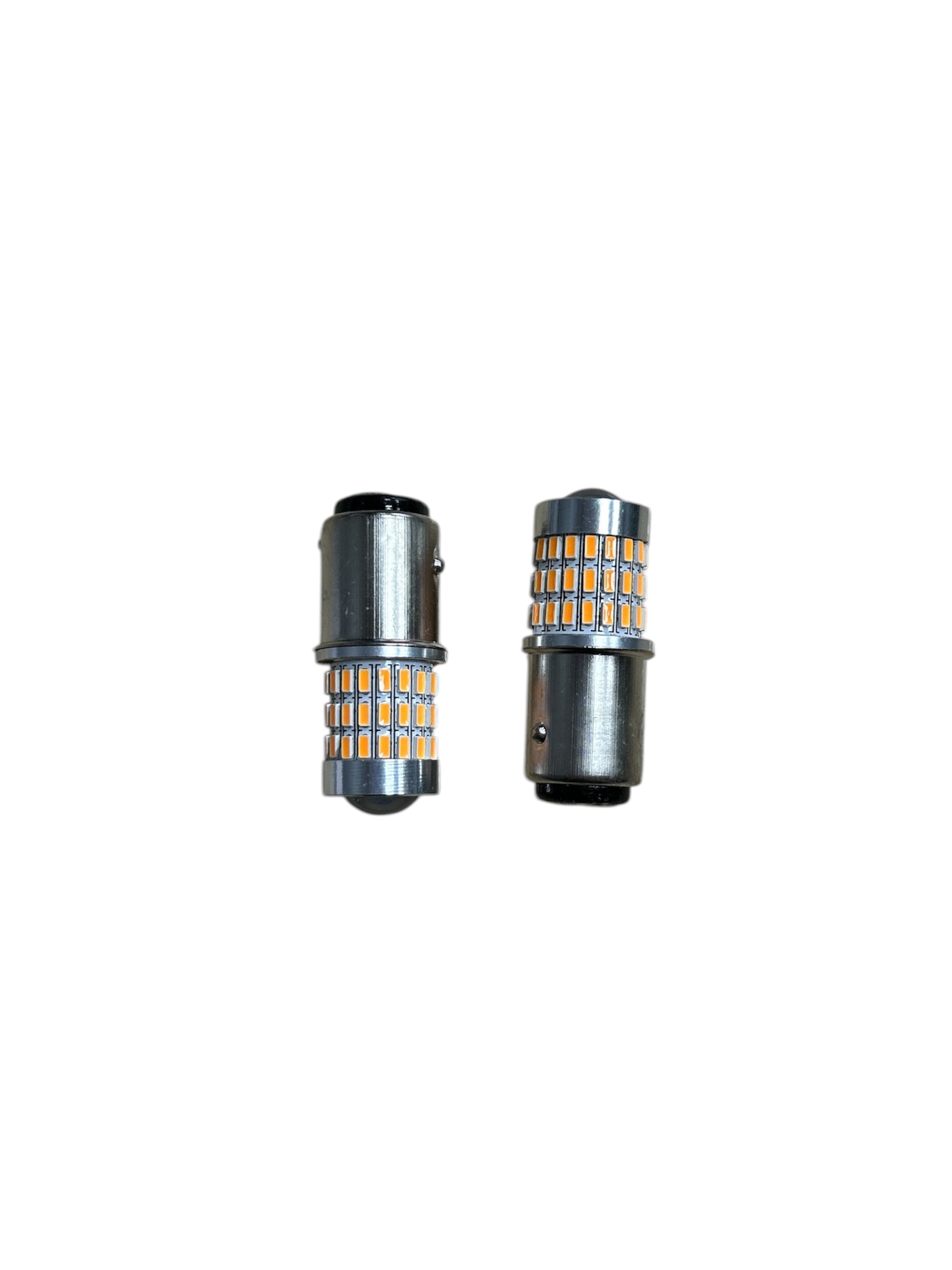 Set Becuri LED Poziție 1157 Dublu Filament cu Lupă – Galben
