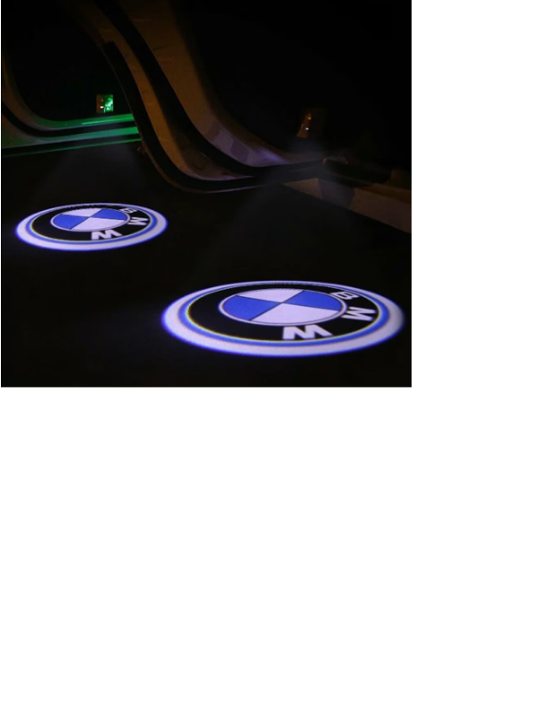 Set 2 Lampi LED Logo BMW pentru Portiere – Proiectie Holograma, Montaj Plug & Play
