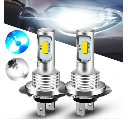 Set 2x Becuri LED H7 80W 8000 Lumeni – Fără Eroare, Lumină Albă 6000K, Instalare Rapidă