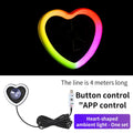 Set Lampa LED Inima decorativa pentru geam auto/casa, control prin aplicatie, 256 culori, USB