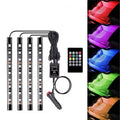 Kit Lumini Ambientale Auto RGB cu Telecomandă – Set 4 Benzi LED pentru Scaune