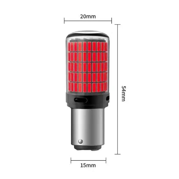 Set Becuri LED P21W Dublu Filament - Roșu, Frână și Poziție