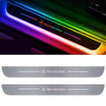Set 2 praguri auto LED, lumini multicolore, cu efecte dinamice, magnetice, model Mercedes-Benz