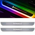Set 2 protectii praguri auto LED iluminate multicolor, dinamice, magnetice, Renault