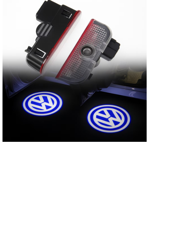 Set 2 Lampi LED Logo VW pentru Portiere, Proiectie Holograma, Plug & Play, 12V